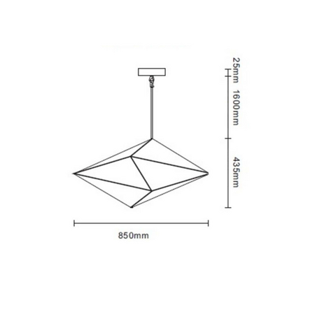 Lampa wisząca Konstelacja pozioma 7xG9 czarna LP-056/1P BK