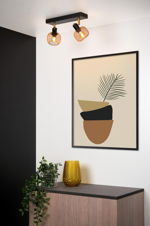 Reflektor Lucide MAREN 77978/02/02 czarny/złoty