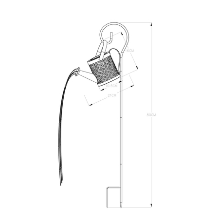 Słupek ogrodowy Zuma Line SW-5015 DEKORACJA ZEWNĘTRZNA SOLARNA LED KONEWKA