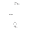 Lampa wisząca Kaja AURA K-5680 transparent, czarny