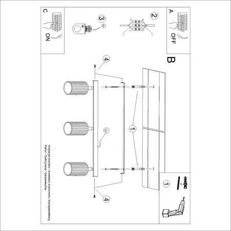 Sollux Lighting Plafon KARBON 3L taupe SL.1764
