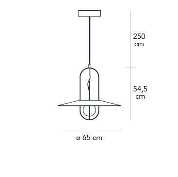 Lampa wisząca LED Fontana Arte F438G85550ONLE Setareh
