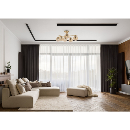 Lampa sufitowa Kaja GRAND K-5414 złoty, bursztynowy