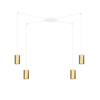 Lampa wisząca TRAKER 4 WH/GOLD Emibig 527/4 biały/złoty