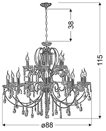 Żyrandol Candellux 30-99801 Aurora