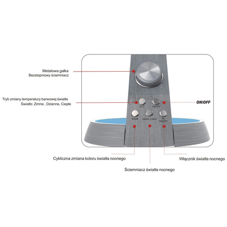 Lampa biurkowa BERKANE Kaja K-BL1063 CZARNY 