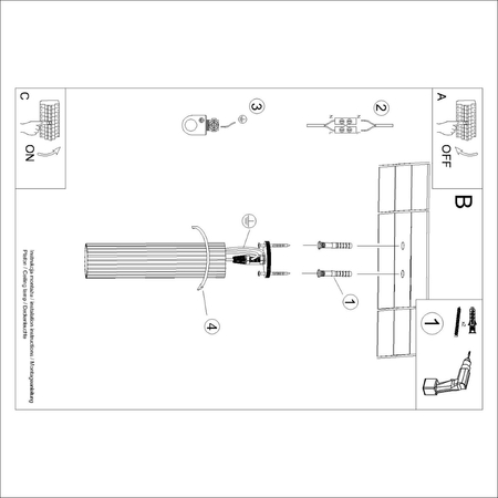 Sollux Lighting Plafon KARBON 30 ochra czerwona SL.1627