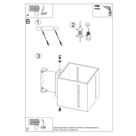Sollux Lighting Kinkiet PIXAR czarny SL.0397
