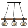 Milagro Lampa wisząca ULF BLACK/WOOD 3xE27 MLP6193 Czerń / Naturalne drewno