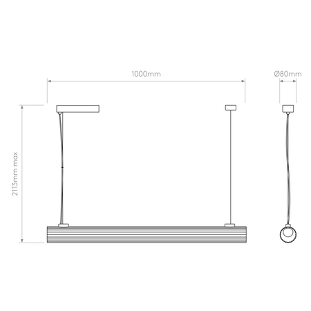 Lampa wisząca Astro io Pendant 1000 1409061 Polerowany Chrom