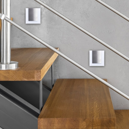 Eko-Light Oprawa schodowa CAPRI Barwa Neutralna 4000k EKS0421 BIAŁY / SREBRNY