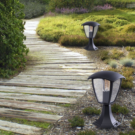 Eko-Light Lampa ogrodowa stojąca FOX BLACK 1xE27 Mała EKO3551 CZARNY