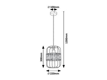 Lampa wisząca Rabalux Indiana 5283 czarny