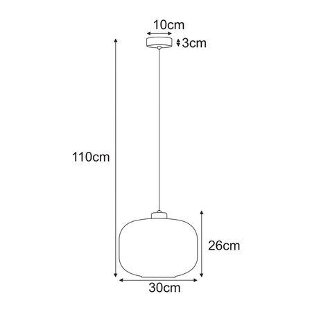 Lampa wisząca Kaja SPARTA K-5641 biały, czarny