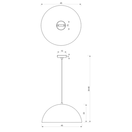 Milagro Lampa wisząca Beta 1xE27 45cm Biały/Złoty MLP7974 BIEL / ZŁOTY
