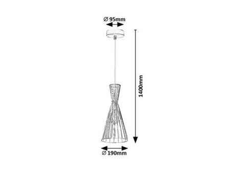 Lampa wisząca Rabalux Leandros 72005 czarny matowy