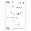 Sollux Lighting Kinkiet ceramiczny LEO szary SL.0871