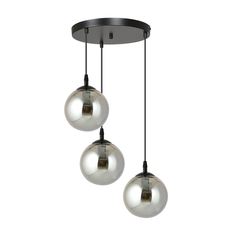 Lampa wisząca COSMO 3 BL PREMIUM GRAFIT Emibig 712/3PREM czarny