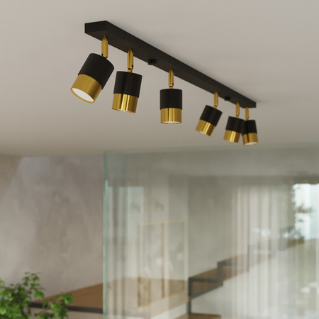 Sollux Lighting Kinkiet NERO czarny/złoty SL.1069
