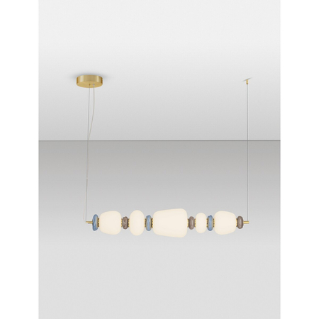 Lampa wisząca Luces Exclusivas FELANZO LE45243 złoty i odcienie złota, niebieski