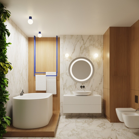 Sollux Lighting Plafon HALO ultramaryna IP44 SL.1738