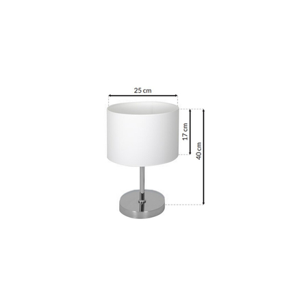 Milagro Lampka stołowa Casino Biały / Chrom 1xE27 ML6375 Biel / Chrom