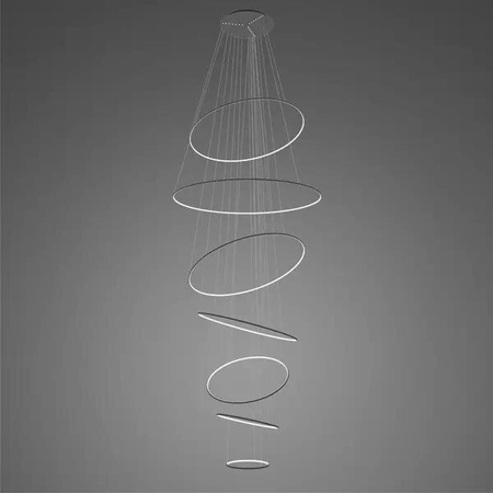 Lampa wisząca Ledowe Okręgi No.7 czarna 4k ściemnialna