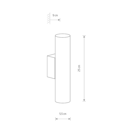 Kinkiet EYE WALL Nowodvorski 8074 mosiądz/czarny