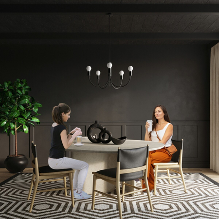 Sollux Lighting Żyrandol PICCOLO 5 czarny SL.0855