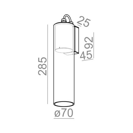 Kinkiet AQForm Modern Glass Tube LED 230V Wall Biały Struktura