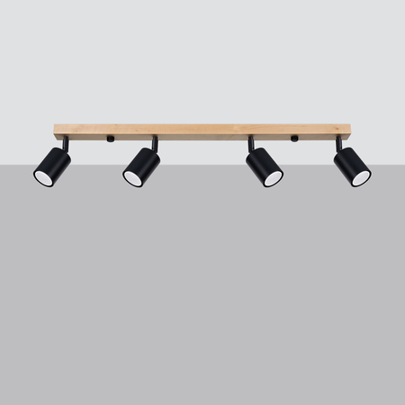 Sollux Lighting Plafon VERDO 4 czarny SL.1294