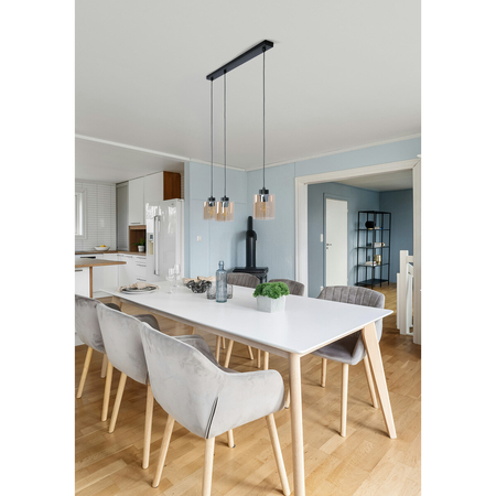 Lampa wisząca Kaja SORO K-5570 czarny, bursztynowy