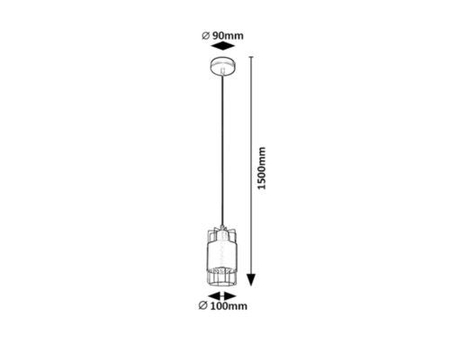 Lampa wisząca Rabalux Dimitri 3125 czarny