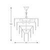 Lampa wisząca AMEDEO Zuma Line 17106/6+3+1-GD+CL złoty