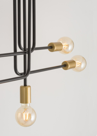 Sigma 32382 GINO 5 plafon czarny złoty