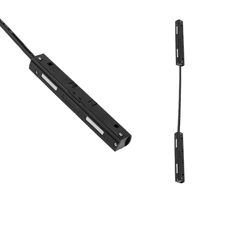 Milagro Łącznik prosty z kablem MAGNETIC TRACK ML6635 CZARNY