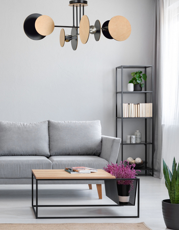 Lampa sufitowa ZITA 4 BLACK Emibig 173/4 czarny