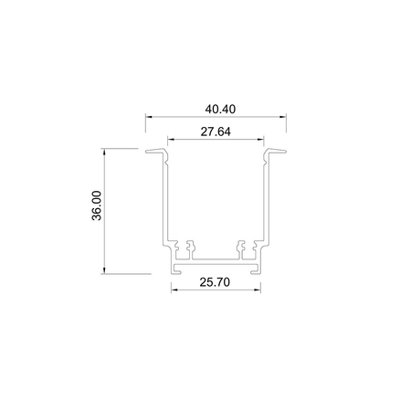Light Prestige Szyna podtynkowa 2 m Magnetic Slim biała LP-656-MAG SLIM 2m RS WH