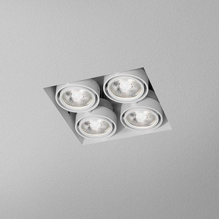 Lampa wpuszczana AQForm Squares 50 x 4 LED Sq Trimless Recessed Biały Struktura