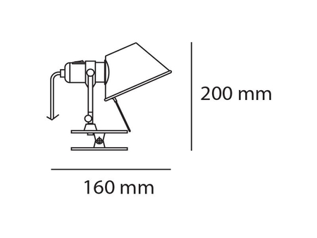 Kinkiet Artemide A010850 Tolomeo Micro Pinza