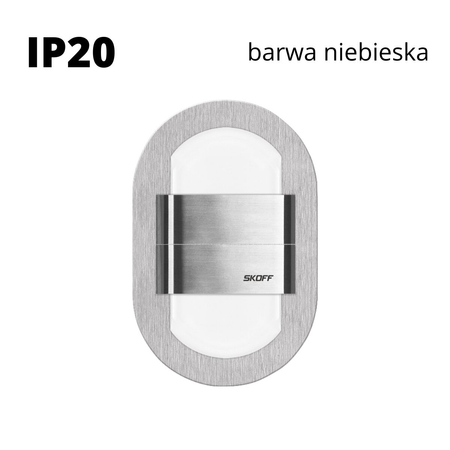 Oprawa schodowa LED Skoff Duo Rueda Szlif Niebieska IP20