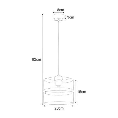 Lampa wisząca Kaja MALAVI K-5500 czarny, złoty