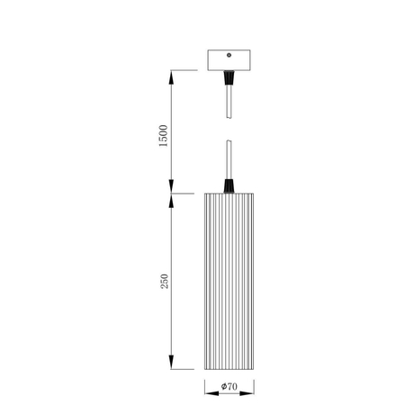 Lampa wisząca Tokio tuba 1xGU10 czarna LP-787/1P BK