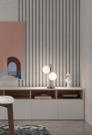 Lampa stołowa RONDO czarny mat 2xE27 15cm