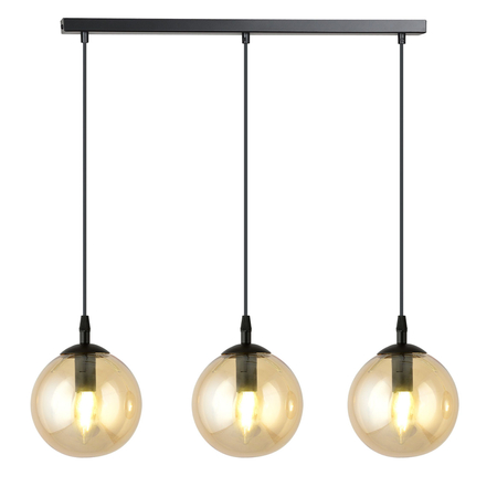 Lampa wisząca COSMO 3 BL MIODOWY Emibig 713/3 czarny/złoty