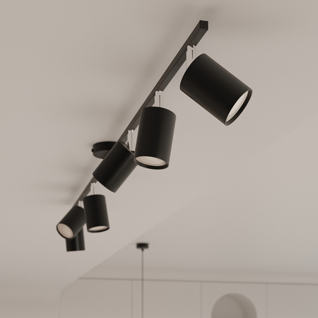 Sollux Lighting Żyrandol LEMMI 6 czarny SL.1207