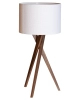 Lampa stołowa By Rydens Vega H55 E27 ciemny brązowy/biały