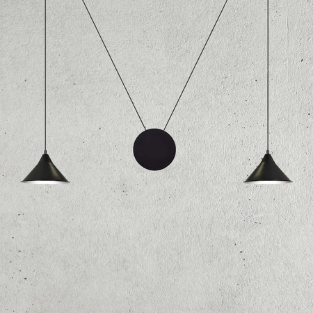 Lampa wisząca ABRAMO 2 BLACK Emibig 160/2 czarny