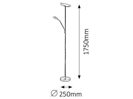 Lampa podłogowa Rabalux Aaron 4162 chrom satyna