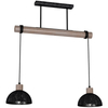 Milagro Lampa wisząca ERIK Sawn black/Patinated wood 2XE27 MLP7639 PRZECIERANY CZARNY / DREWNO PATYNOWANE